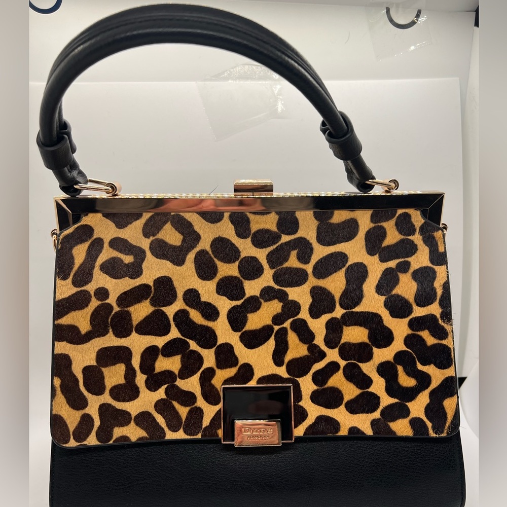 Dune London Cheetah Print Leather Purse - image 1